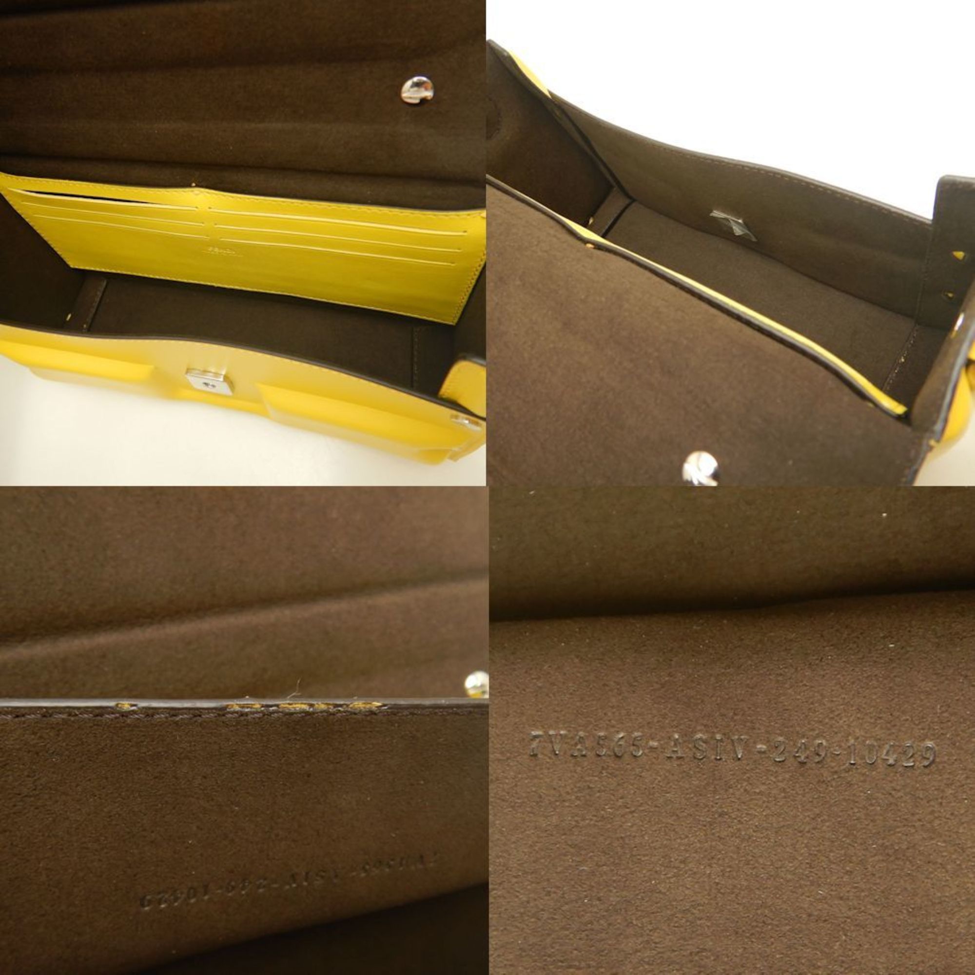 Fendi FENDI Bucket Soft Trunk 7VA565 Shoulder Bag in Yellow Leather, Women's, 253059 Size ONE SIZE - 9 Thumbnail