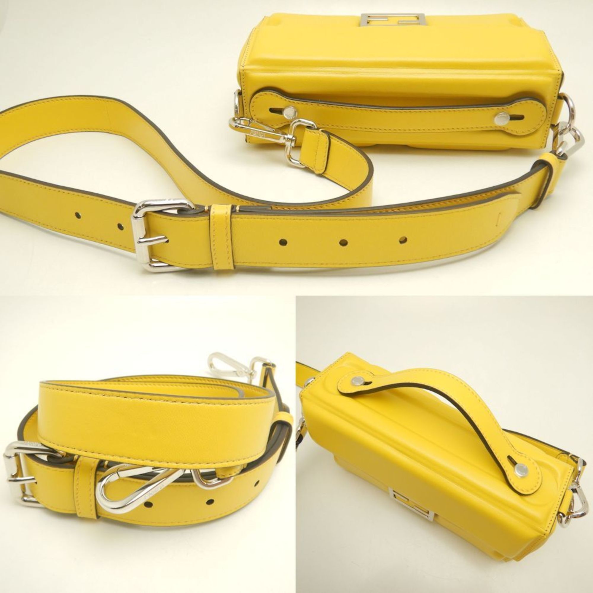 Fendi FENDI Bucket Soft Trunk 7VA565 Shoulder Bag in Yellow Leather, Women's, 253059 Size ONE SIZE - 6 Thumbnail