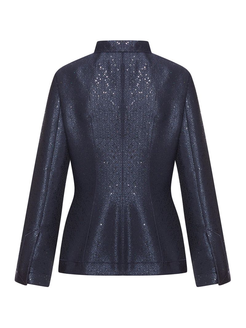 Giorgio Armani JACQUARD JACKET WITH SEQUINS Size M / US 6-8 / IT 42-44 - 2 Thumbnail