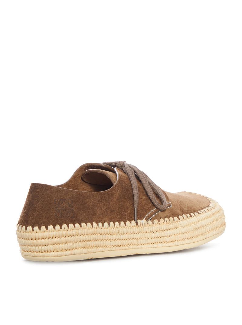 Loewe RIO LACE-UP SHOES IN SUEDE AND RAFFIA Size US 8 / EU 41 - 3 Thumbnail