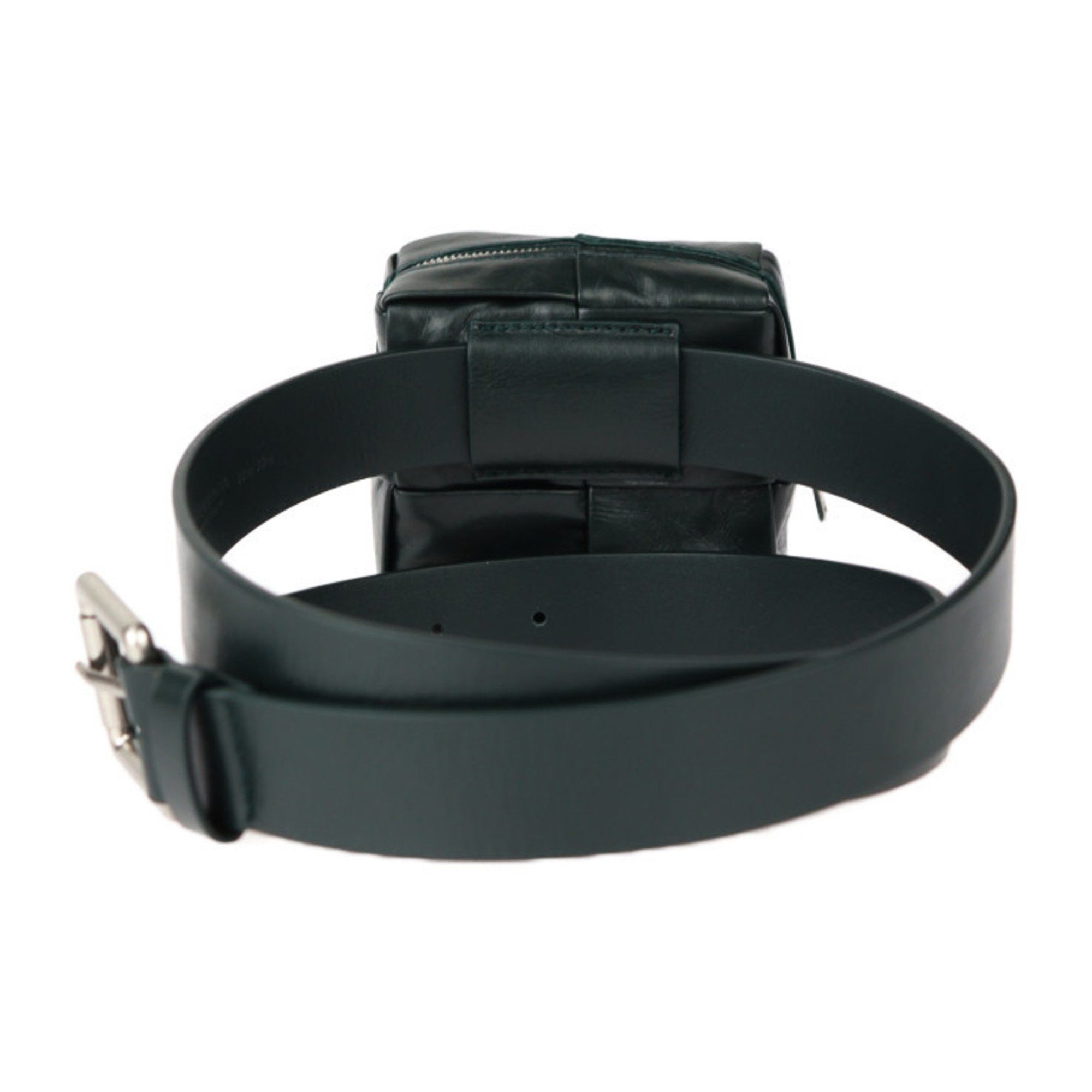 Bottega Veneta BOTTEGA VENETA Intrecciato Waist Bag 709342 VA9A5 Calfskin Leather Dark Green Cassette R2418113007079 Size ONE SIZE - 3 Thumbnail