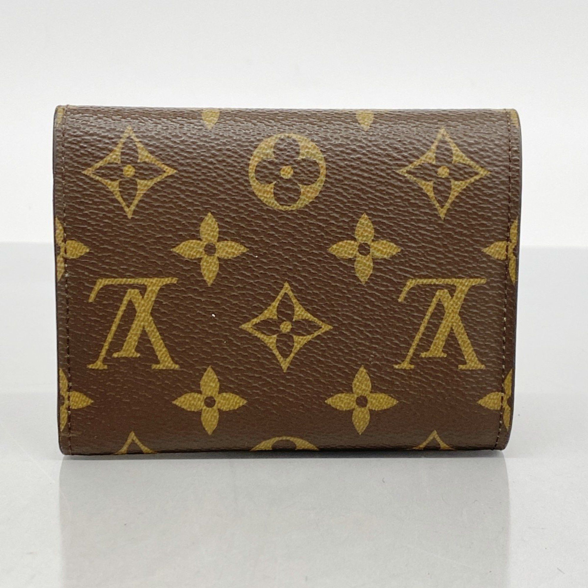 Louis Vuitton Monogram Victorine Tri-fold Wallet M62472 Brown Women's