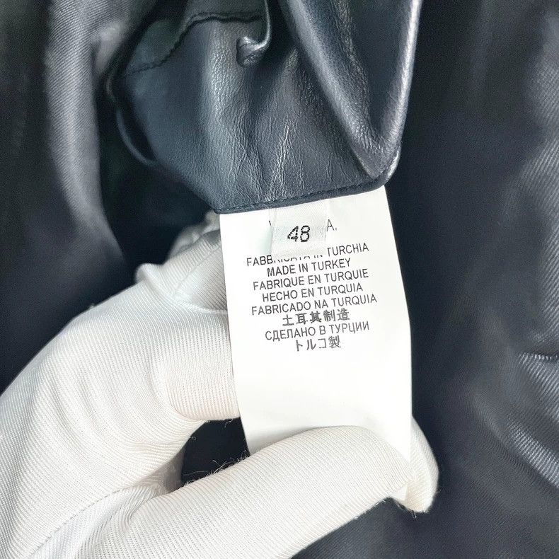 Versace Versace Blue Leather Biker Jacket - dmc Size US L / EU 52-54 / 3 - 6 Thumbnail
