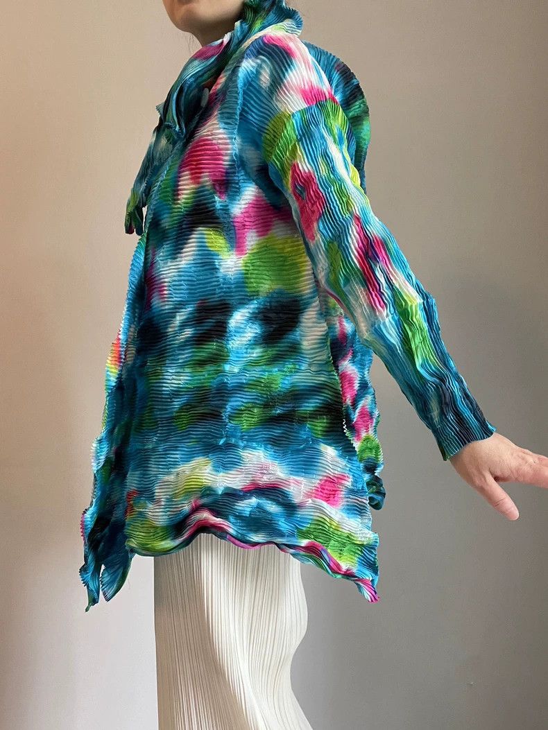 Issey Miyake Issey Miyake Pleated Oil Painting Jacket - dmc Size US M / EU 48-50 / 2 - 3 Thumbnail