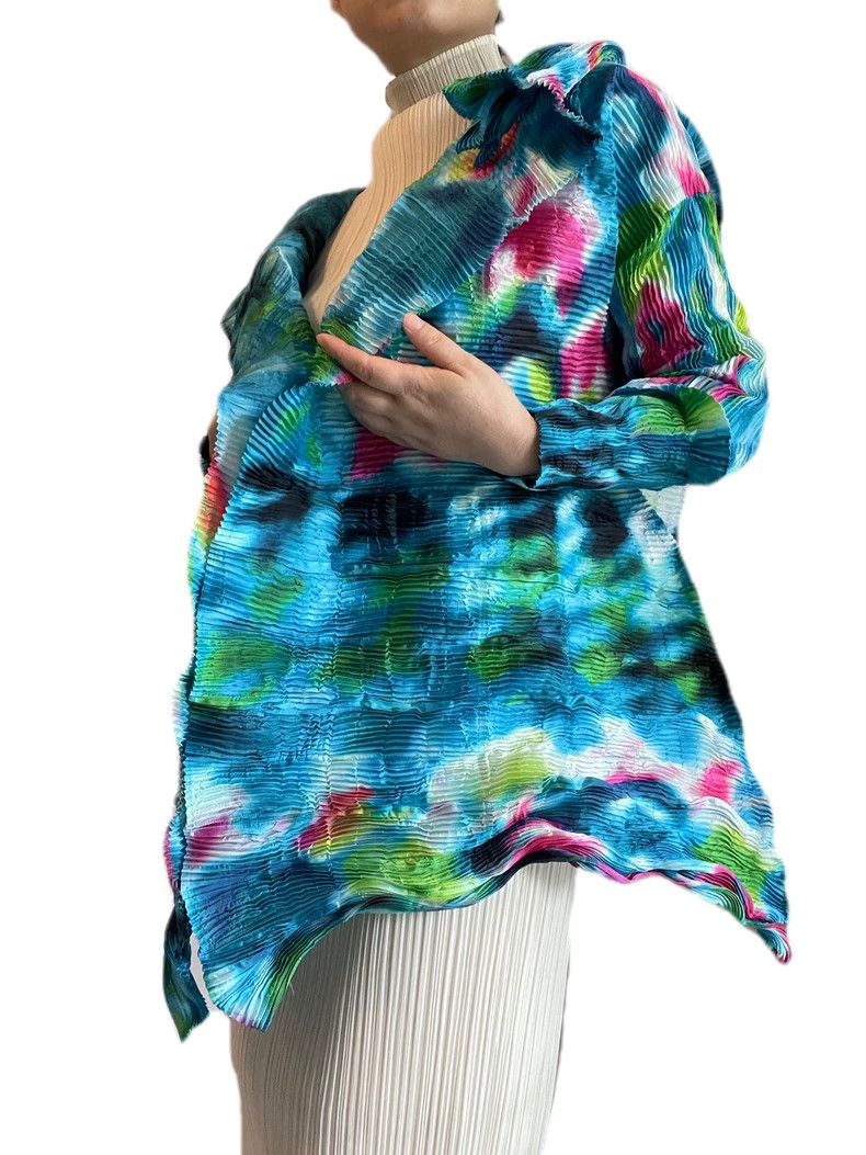 Issey Miyake Issey Miyake Pleated Oil Painting Jacket - dmc Size US M / EU 48-50 / 2 - 2 Thumbnail