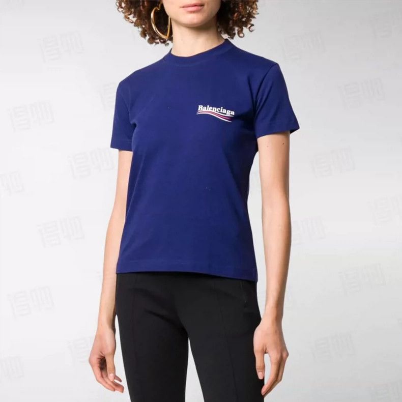 Balenciaga Balenciaga Blue Cola Short Sleeve T-shirt - dmc Size US M / EU 48-50 / 2 - 7 Thumbnail