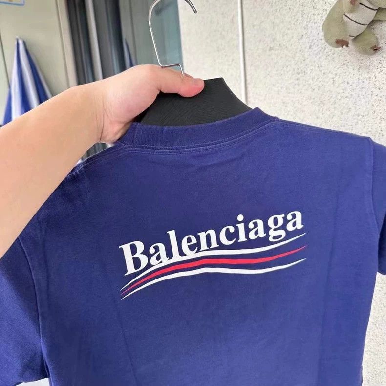 Balenciaga Balenciaga Blue Cola Short Sleeve T-shirt - dmc Size US M / EU 48-50 / 2 - 5 Thumbnail