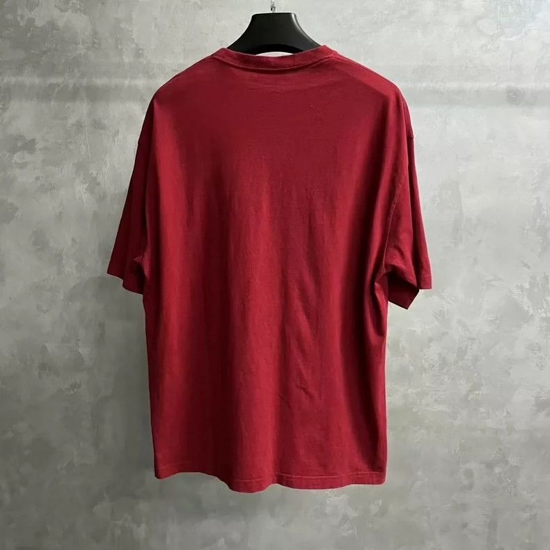 Balenciaga Balenciaga Red Logo Print Short Sleeve T-Shirt - dmc Size US L / EU 52-54 / 3 - 2 Thumbnail