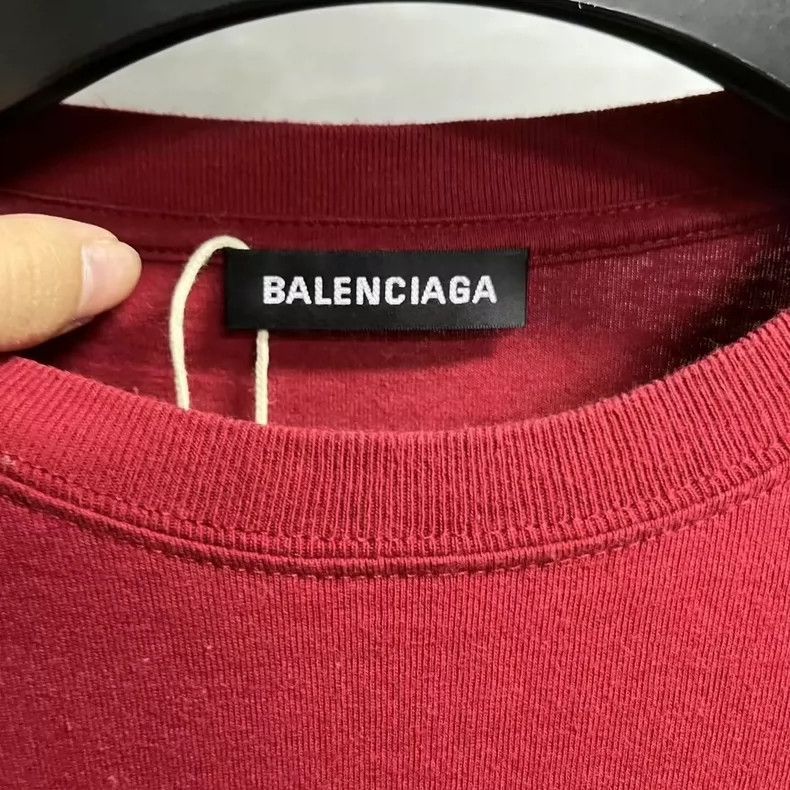 Balenciaga Balenciaga Red Logo Print Short Sleeve T-Shirt - dmc Size US L / EU 52-54 / 3 - 4 Thumbnail