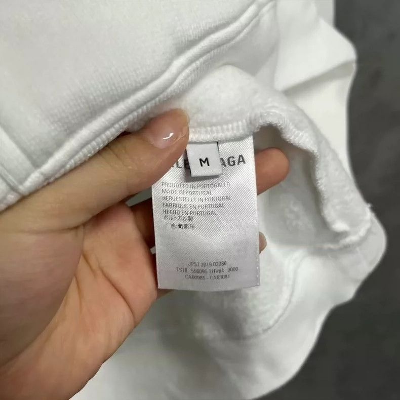 Balenciaga Balenciaga White BB Logo Hoodie - dmc Size US M / EU 48-50 / 2 - 3 Thumbnail