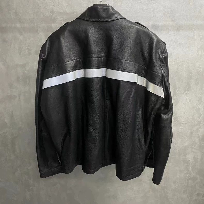 Balenciaga Balenciaga Black Logo Leather Jacket - dmc Size US M / EU 48-50 / 2 - 2 Thumbnail