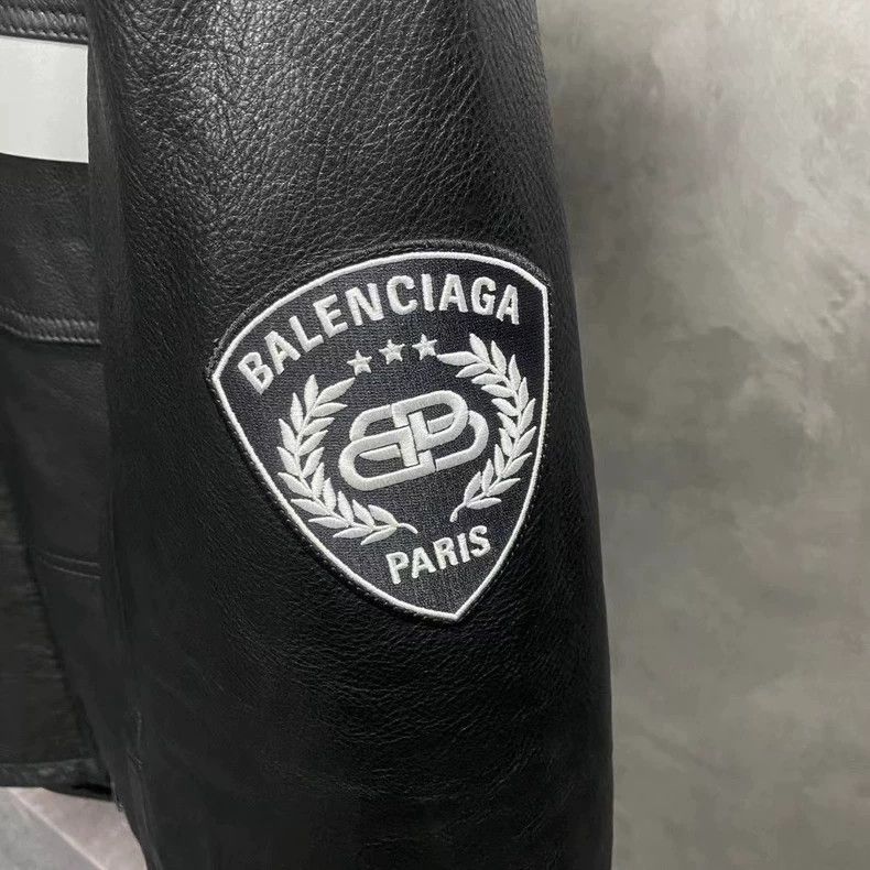 Balenciaga Balenciaga Black Logo Leather Jacket - dmc Size US M / EU 48-50 / 2 - 4 Thumbnail