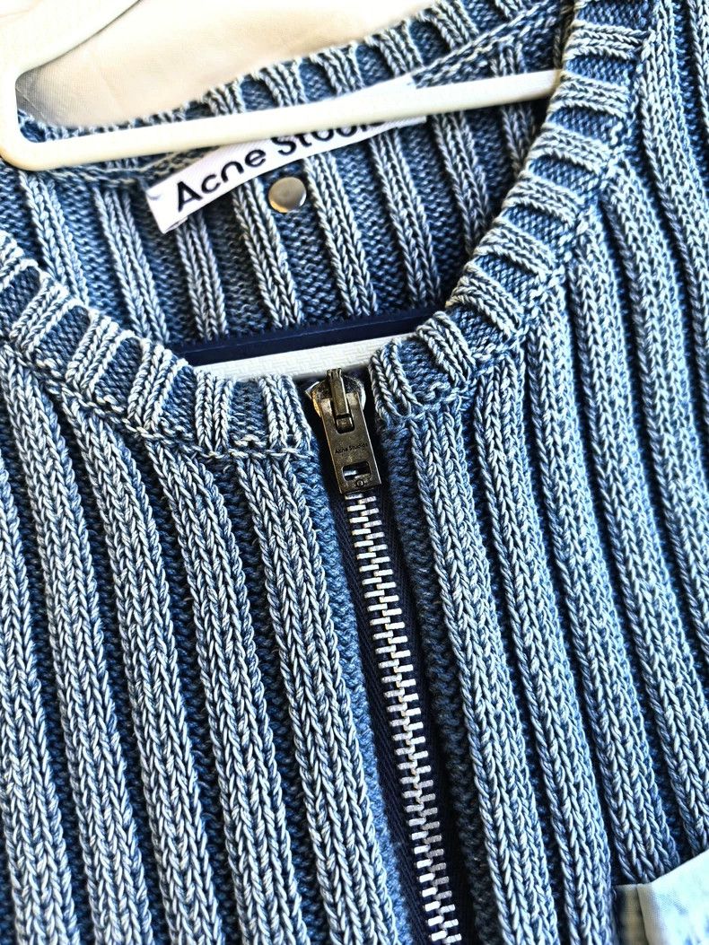 Acne Studios Acne Studios Denim Pocket Zip Cardigan - dmc Size US XS / EU 42 / 0 - 2 Thumbnail