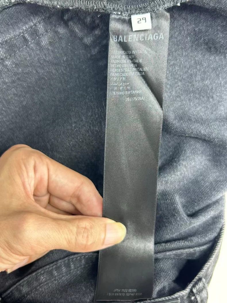 Balenciaga Balenciaga Distressed Black Gray Jeans - dmc Size US 29 - 5 Thumbnail
