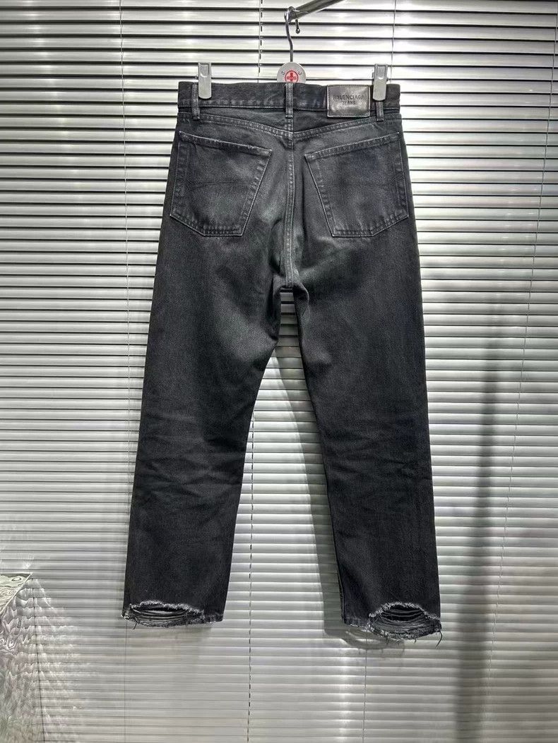 Balenciaga Balenciaga Distressed Black Gray Jeans - dmc Size US 29 - 2 Thumbnail