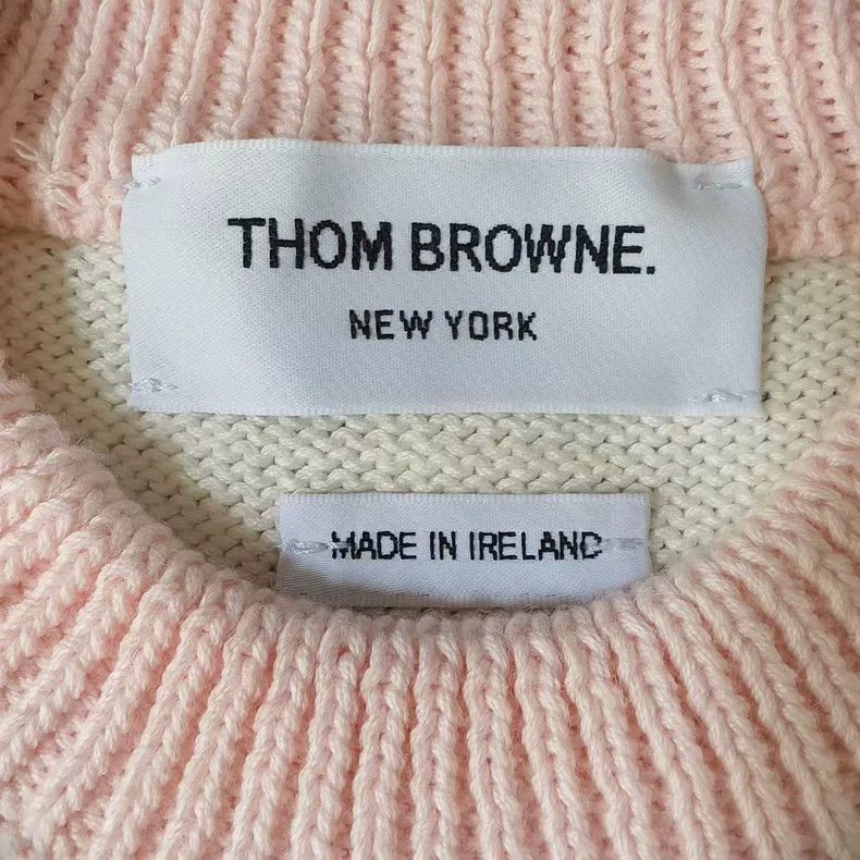 Thom Browne Thom Browne Cream Pink Short-Sleeve Knit - dmc Size US M / EU 48-50 / 2 - 3 Thumbnail