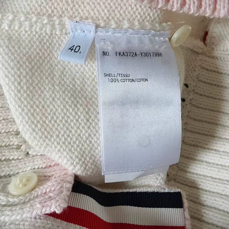 Thom Browne Thom Browne Cream Pink Short-Sleeve Knit - dmc Size US M / EU 48-50 / 2 - 4 Thumbnail