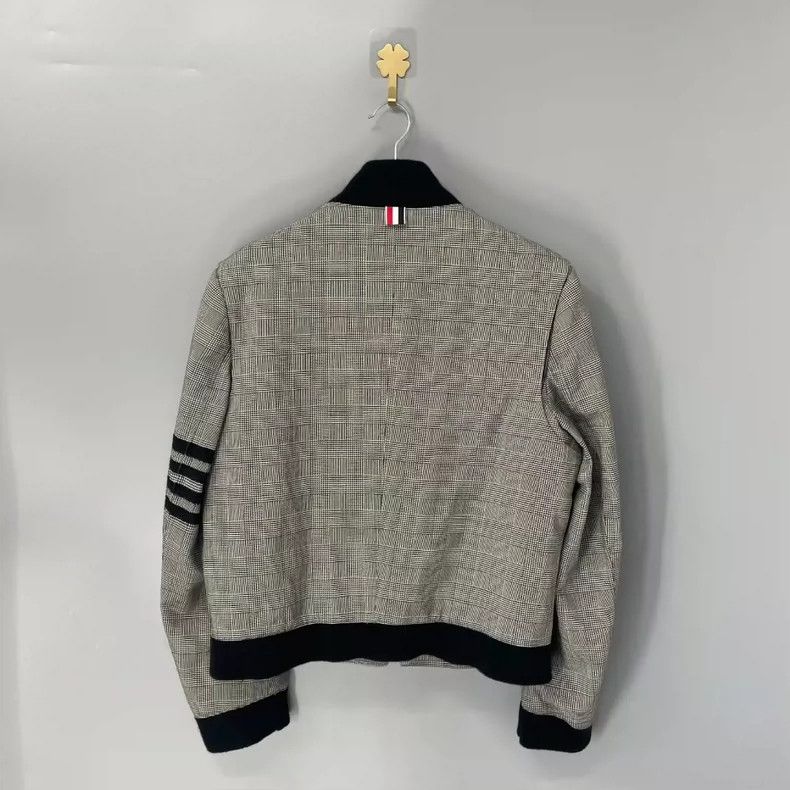 Thom Browne THOM BROWNE Houndstooth Bomber Jacket - dmc Size US L / EU 52-54 / 3 - 2 Thumbnail