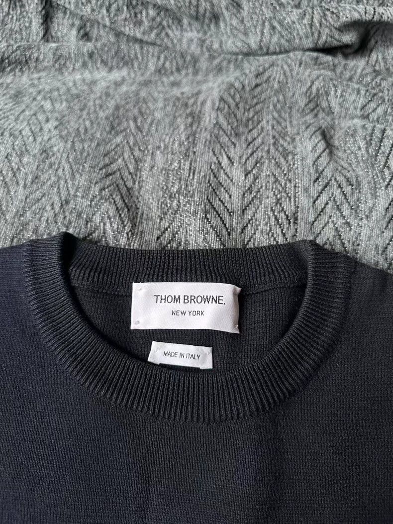 Thom Browne Thom Browne Double-Sleeve Stripe Sweater - dmc Size US M / EU 48-50 / 2 - 3 Thumbnail