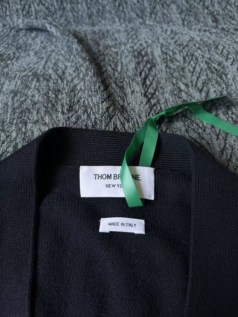 Thom Browne Thom Browne Long Wool Cardigan - dmc Size US L / EU 52-54 / 3 - 3 Thumbnail