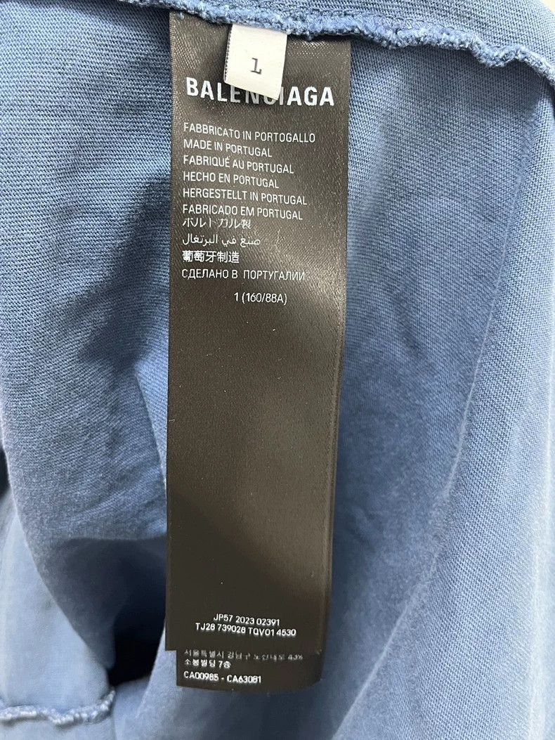 Balenciaga Balenciaga Blue Eiffel Tower Short Sleeve Shirt - dmc Size US M / EU 48-50 / 2 - 8 Thumbnail