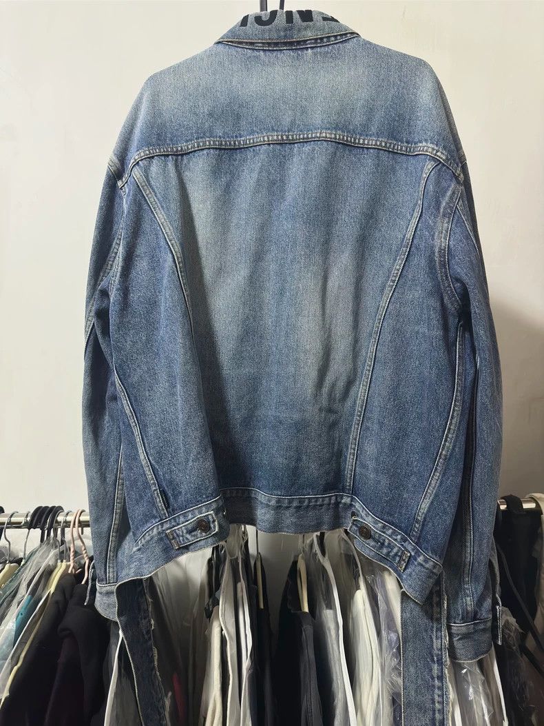 Balenciaga Balenciaga Blue Denim Jacket with Logo - dmc Size US S / EU 44-46 / 1 - 2 Thumbnail