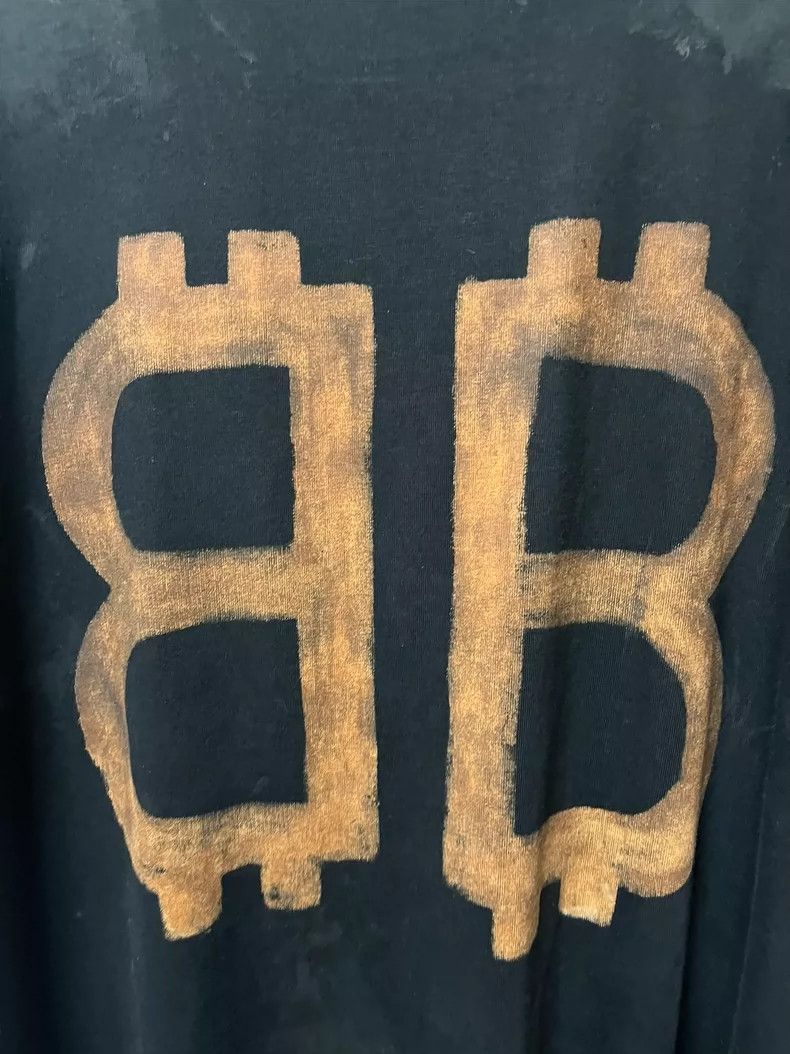Balenciaga Balenciaga Black Bitcoin Short Sleeve T-shirt - dmc Size US M / EU 48-50 / 2 - 5 Thumbnail