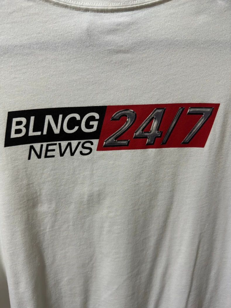 Balenciaga 24/7 BLNCG NEWS Short Sleeve Shirt dmc