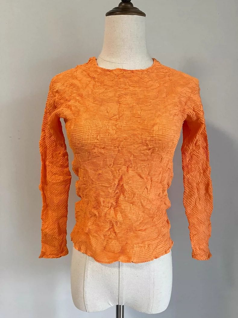 Issey Miyake Issey Miyake Pleated Long Sleeve Top - dmc Size US M / EU 48-50 / 2 - 3 Thumbnail