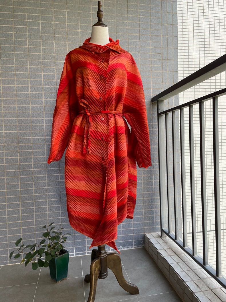 Issey Miyake Issey Miyake Rainbow Striped Trench Coat - dmc Size US M / EU 48-50 / 2 - 6 Thumbnail