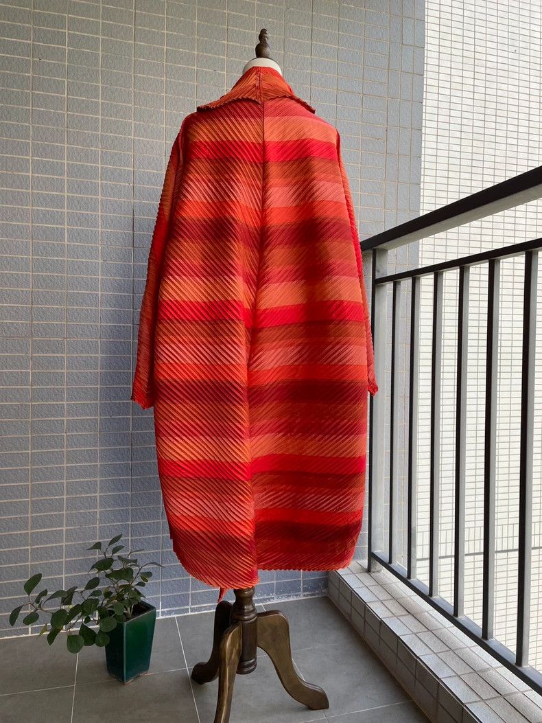 Issey Miyake Issey Miyake Rainbow Striped Trench Coat - dmc Size US M / EU 48-50 / 2 - 5 Thumbnail