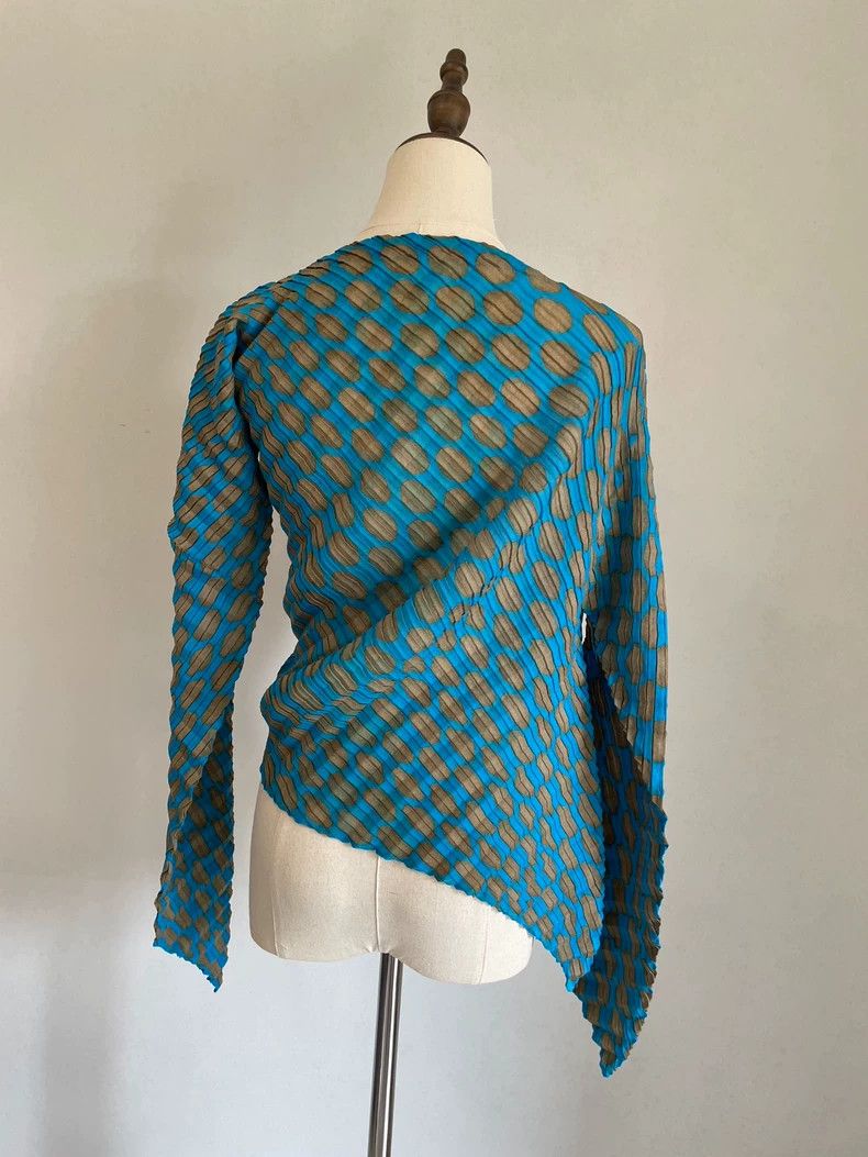 Issey Miyake Issey Miyake Asymmetric Plaid Cardigan - dmc Size US M / EU 48-50 / 2 - 3 Thumbnail