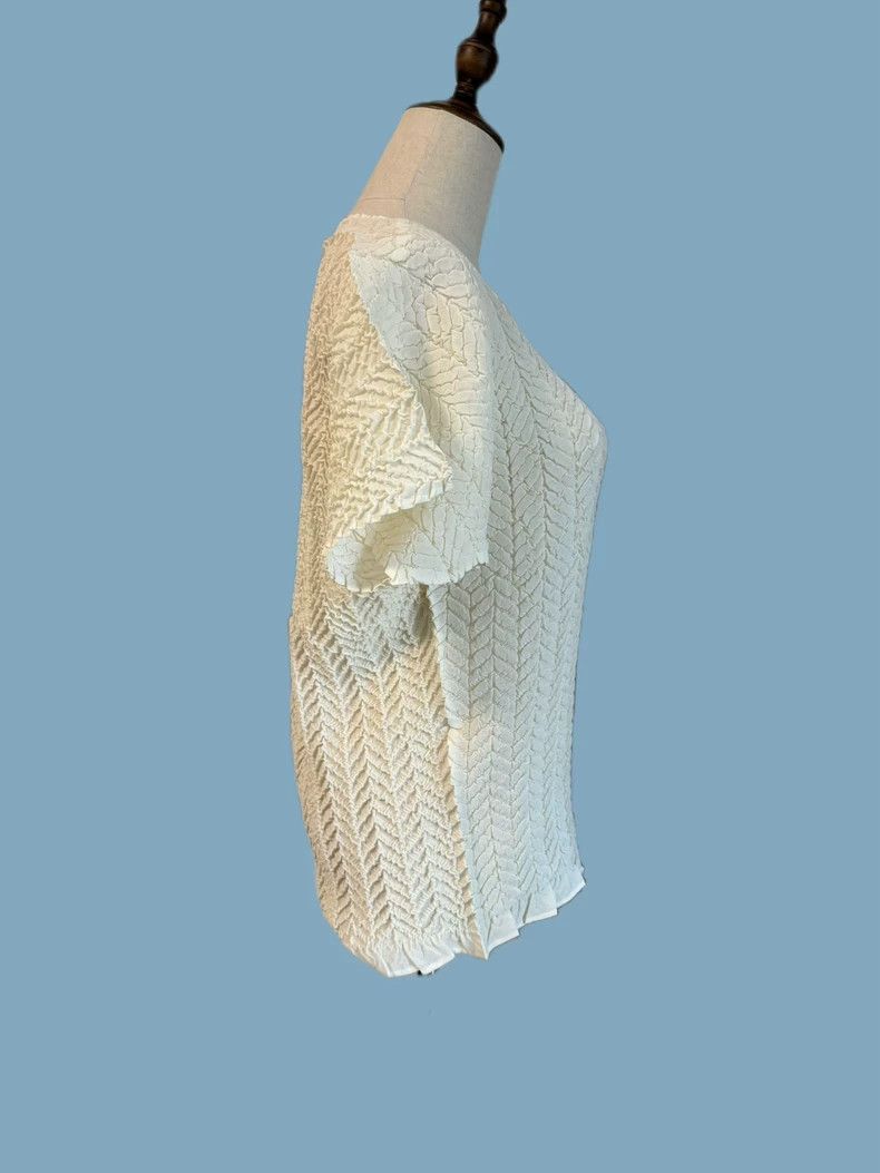 Issey Miyake Issey Miyake Pleated Short Sleeve Top - dmc Size US M / EU 48-50 / 2 - 2 Thumbnail