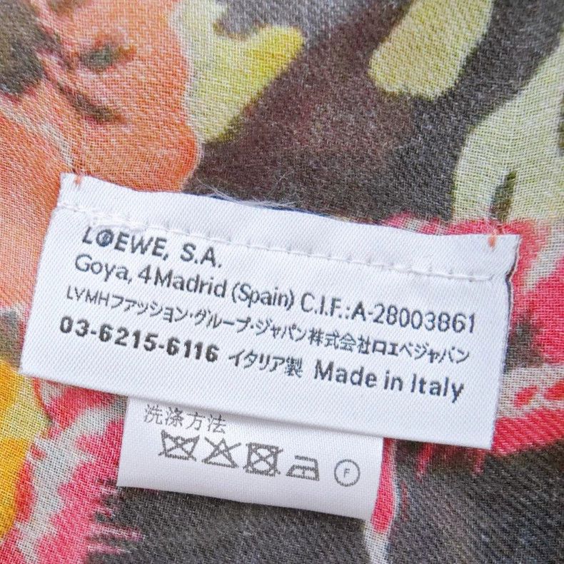 Loewe Loewe Pansy Print Wool Blend Scarf - dmc Size ONE SIZE - 2 Thumbnail