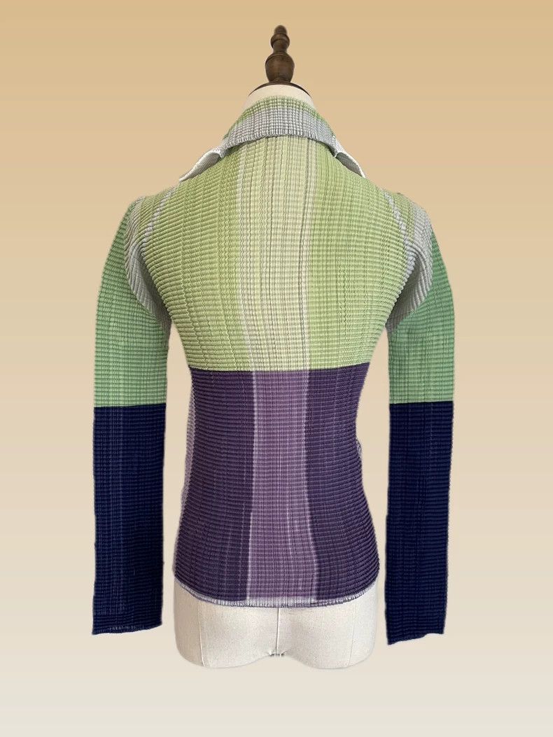 Issey Miyake Issey Miyake Color Block Button Up Top - dmc Size US M / EU 48-50 / 2 - 3 Thumbnail
