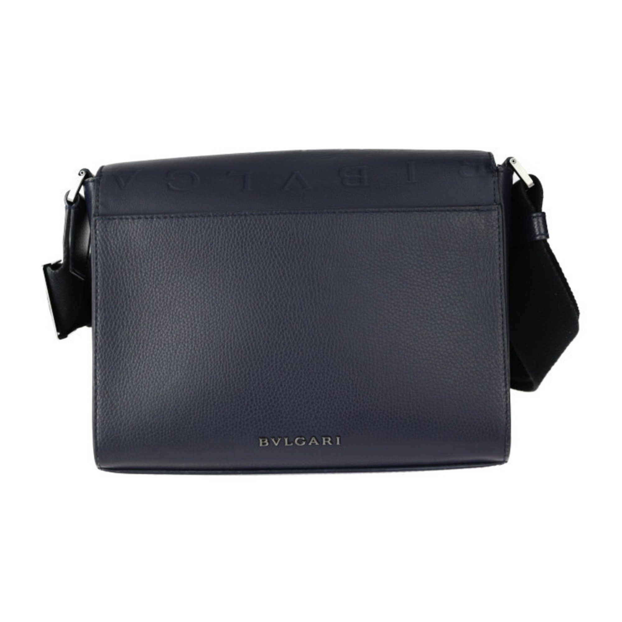 Bvlgari Man Bag 292713 Leather Poseidon Lapis Lazuli Blue