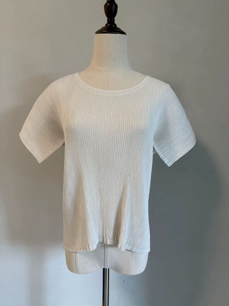 Issey Miyake Issey Miyake Pleated Big Collar Top - dmc Size US M / EU 48-50 / 2 - 2 Thumbnail