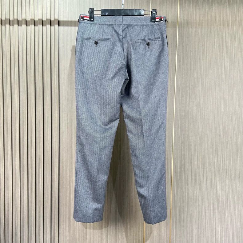 Thom Browne Thom Browne Gray Stripe Wool Trousers - dmc Size US 30 / EU 46 - 2 Thumbnail