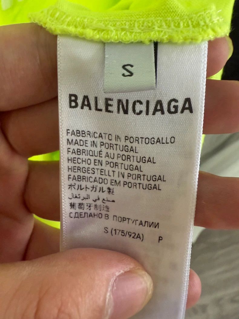 Balenciaga Balenciaga Distressed Neon Green T-shirt - dmc Size US S / EU 44-46 / 1 - 4 Thumbnail