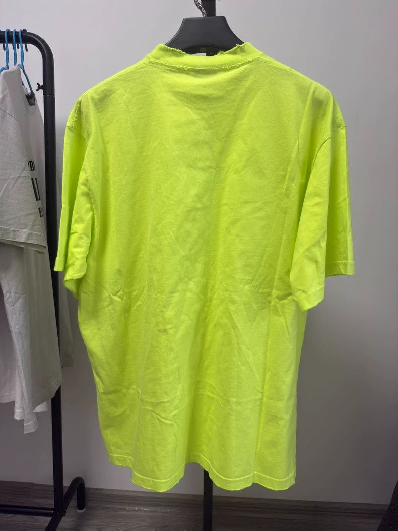 Balenciaga Balenciaga Distressed Neon Green T-shirt - dmc Size US S / EU 44-46 / 1 - 2 Thumbnail