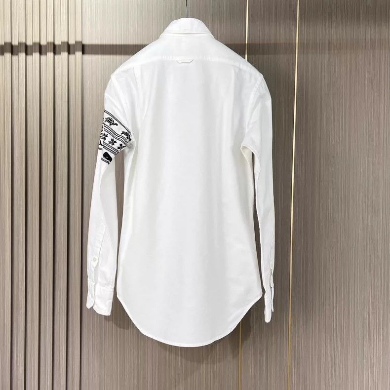 Thom Browne Thom Browne White Whale Embroidered Shirt - dmc Size US XS / EU 42 / 0 - 2 Thumbnail