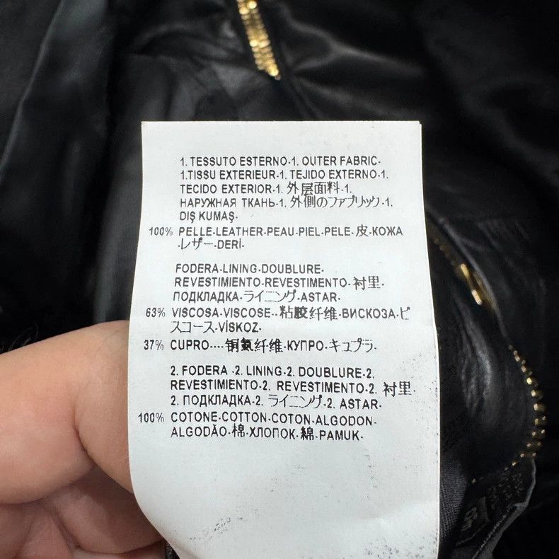 Versace Versace Black Leather Biker Jacket - dmc Size US M / EU 48-50 / 2 - 4 Thumbnail