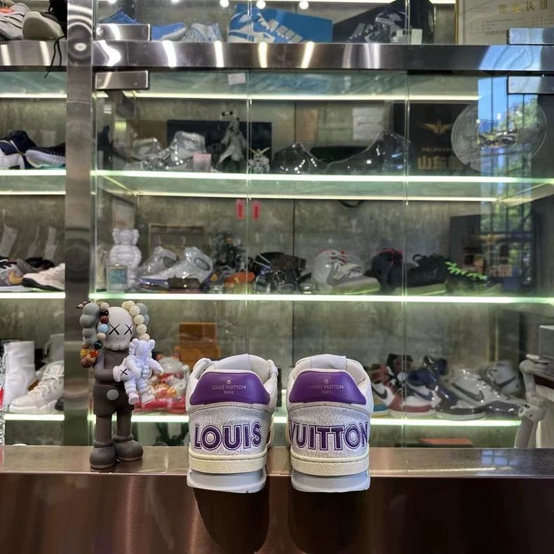 Louis Vuitton Louis Vuitton Trainer White Purple Sneakers - dmc Size US 7 / EU 40 - 3 Thumbnail