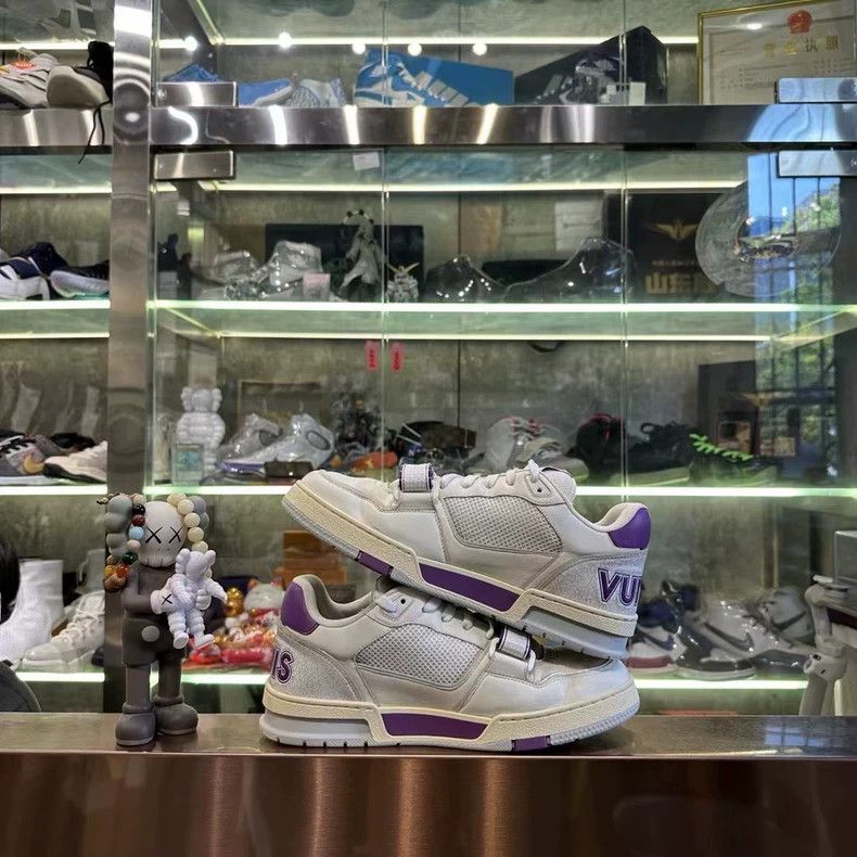 Louis Vuitton Louis Vuitton Trainer White Purple Sneakers - dmc Size US 7 / EU 40 - 5 Thumbnail