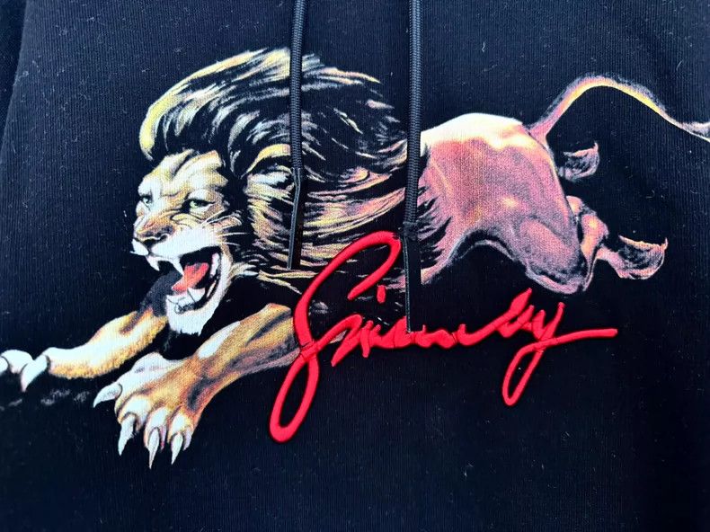 Givenchy Givenchy Lion Print Black Hoodie - dmc Size US XL / EU 56 / 4 - 3 Thumbnail
