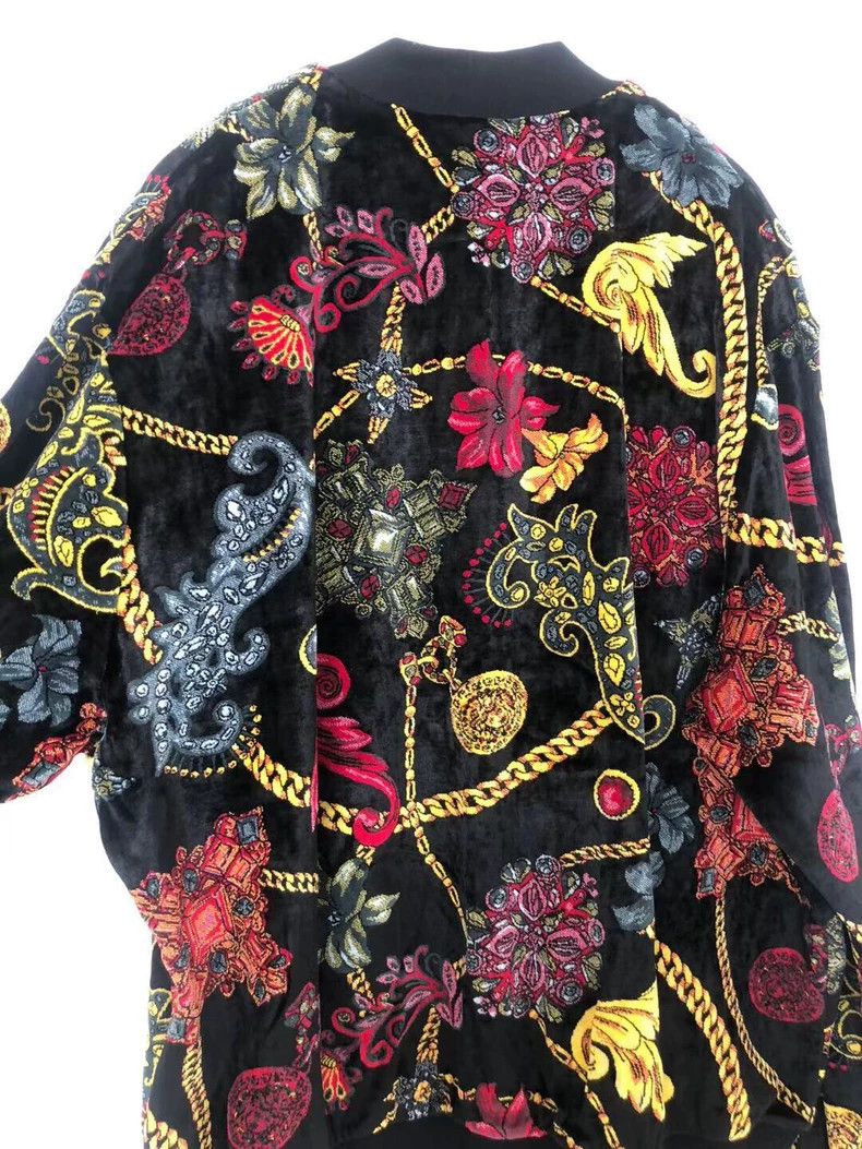 Versace Versace Velvet Printed Bomber Jacket - dmc Size US XXL / EU 58 / 5 - 2 Thumbnail