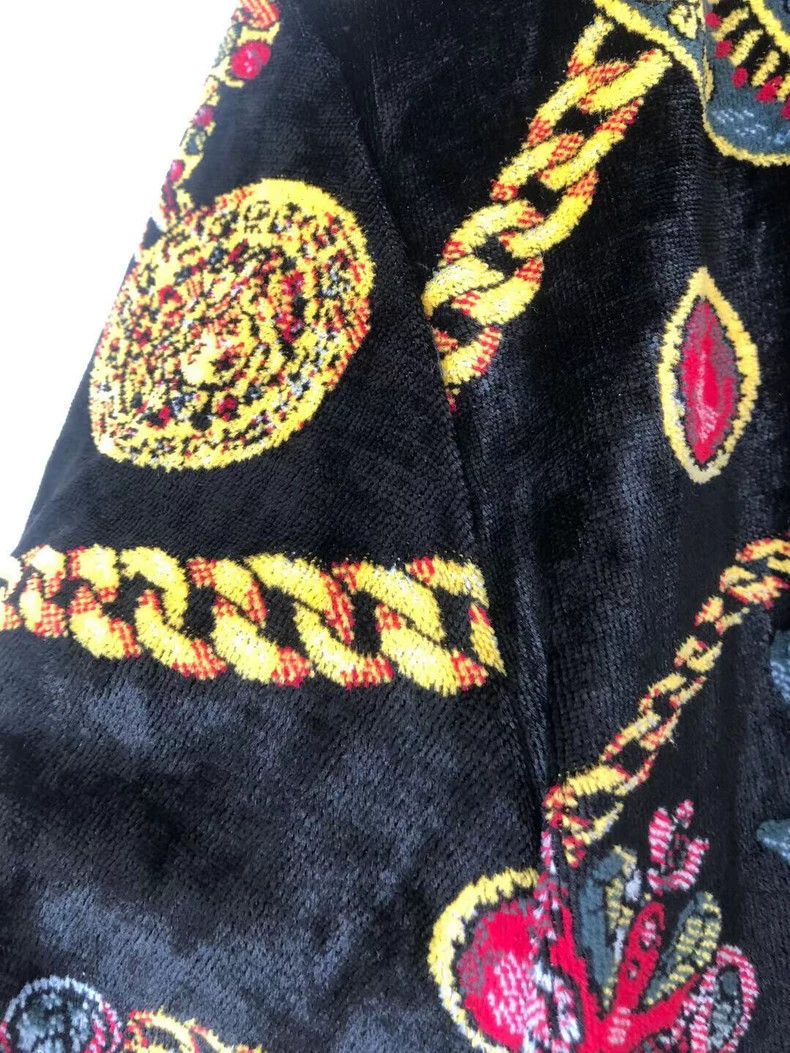 Versace Versace Velvet Printed Bomber Jacket - dmc Size US XXL / EU 58 / 5 - 4 Thumbnail
