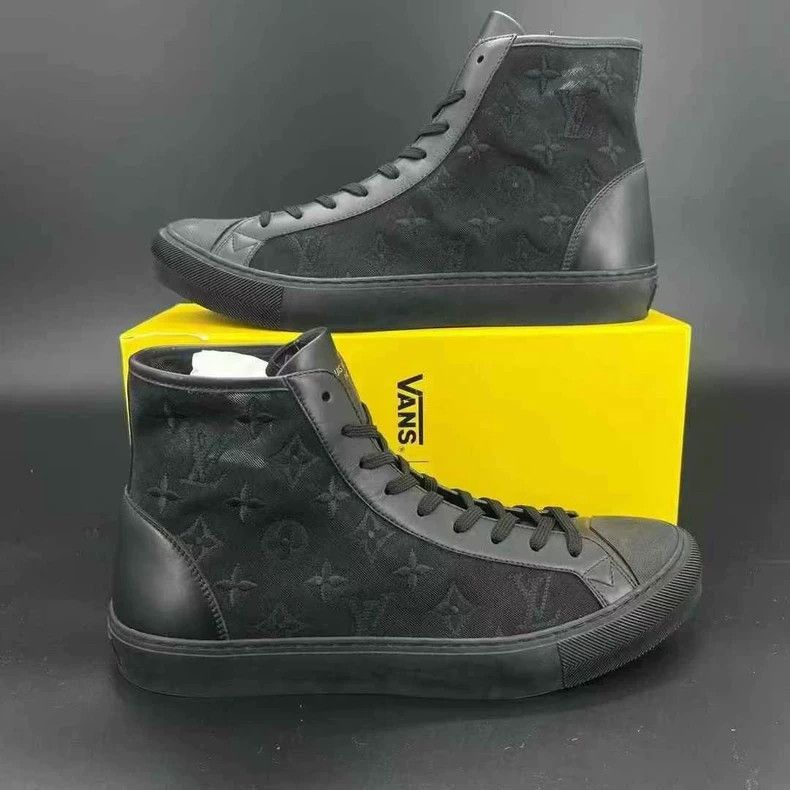 Louis Vuitton Louis Vuitton Black Embroidered High-Top Sneakers - dmc Size US 9 / EU 42 - 5 Thumbnail