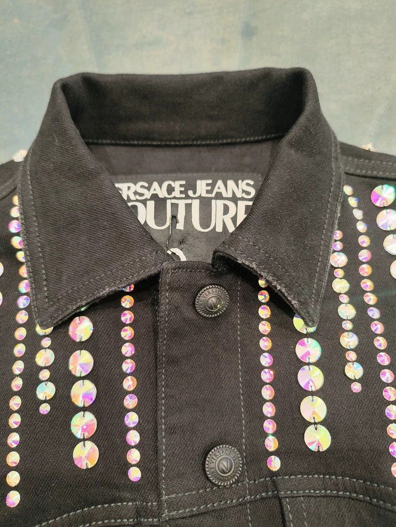 Versace VERSACE JEANS COUTURE Studded Denim Jacket - dmc Size US M / EU 48-50 / 2 - 4 Thumbnail