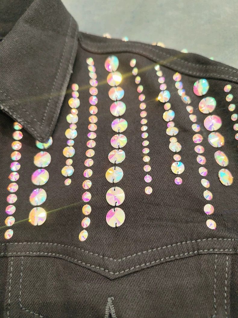 Versace VERSACE JEANS COUTURE Studded Denim Jacket - dmc Size US M / EU 48-50 / 2 - 3 Thumbnail